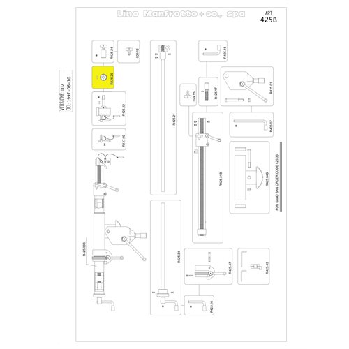 Manfrotto R425.25 Helical Gear W-Wedge