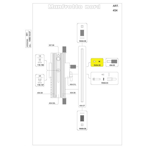 Manfrotto R454.06 Locking Pad and Spring Assembly