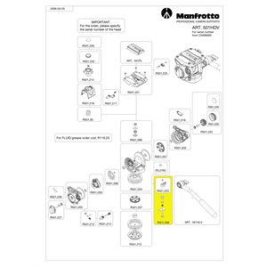 Manfrotto R501.298 Pan Brake Lever Assy