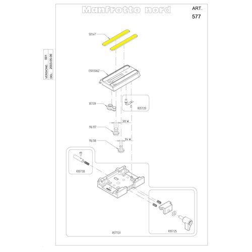Manfrotto R501.47 Rubber Pad Set Of 2 Manfrotto R501.47 Rubber Pad Set Of 2