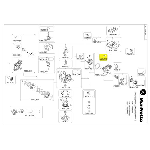 Manfrotto R503.352 Labe Manfrotto R503.352 Labe