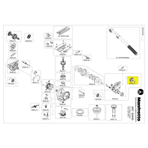 Manfrotto R504.21 C-B Adj Knob