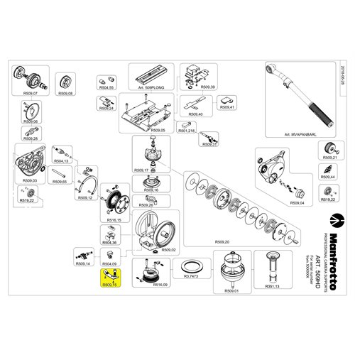 Manfrotto R509.15 Level Assy C-W Base Cover Manfrotto R509.15 Level Assy C-W Base Cover