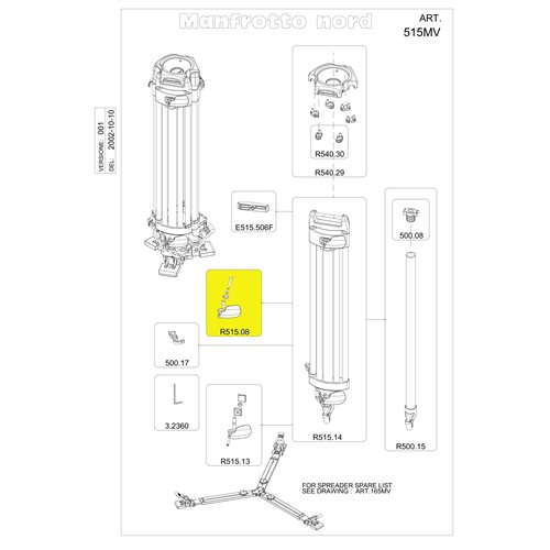 Manfrotto R515.08 Top Lever Manfrotto R515.08 Top Lever