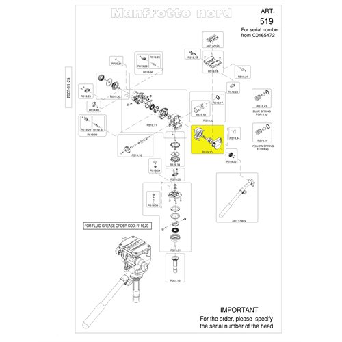 Manfrotto R519.10 Ass Right Flange For 519 Manfrotto R519.10 Ass Right Flange For 519