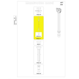 Manfrotto R555.03 Threaded Shaft Assy, 756B Tripod