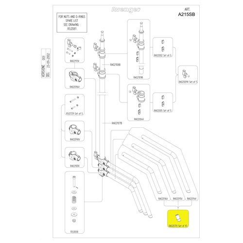 Avenger RA02078 Feet ( Set of 10)
