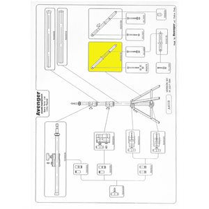 Avenger RA04020B Alluminium Leg 705mm W-Cap