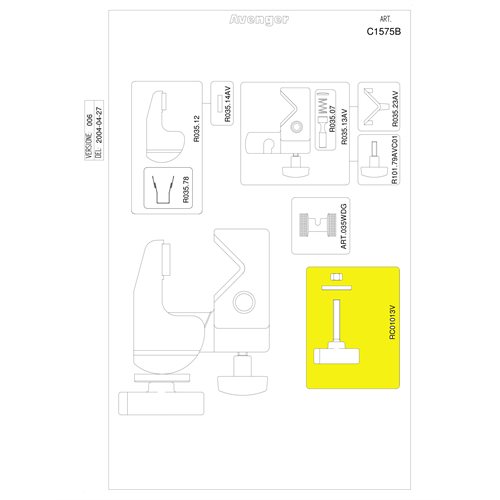 Avenger RC01013V Ass Manop.M8X50+Dado+Rondella